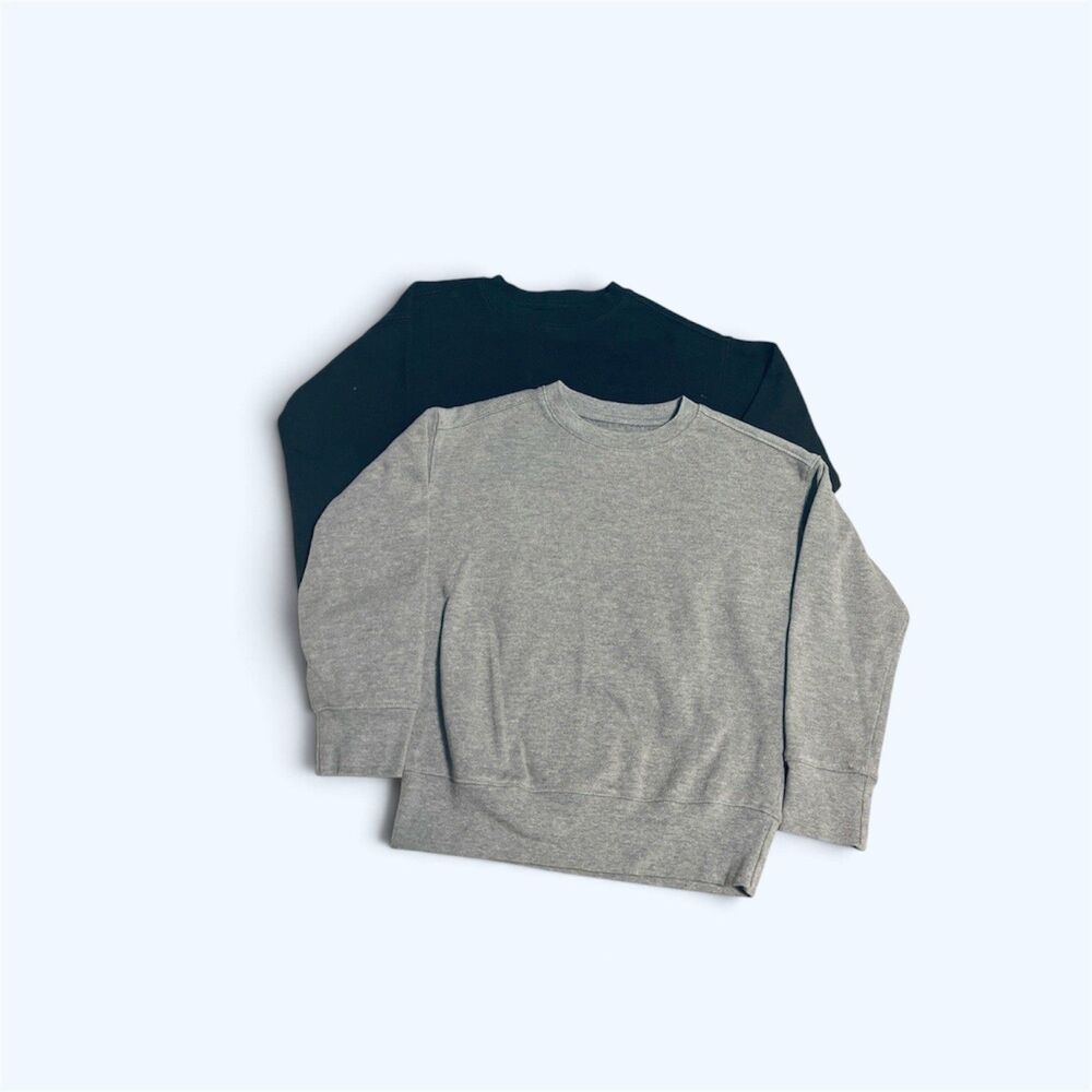 Lot (2) Boys Fleece Sweatshirts Sz Small (6/7)